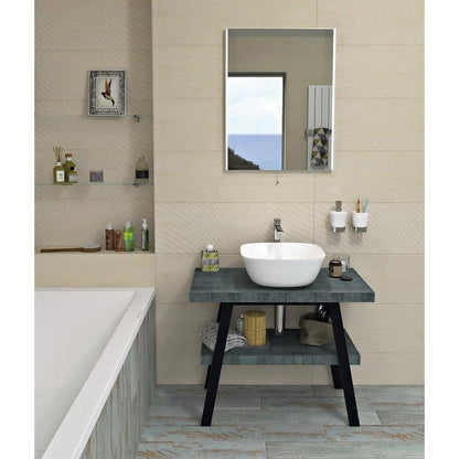 TWIGA Waschtisch 90x72x50 cm, schwarz matt/Aquamarine