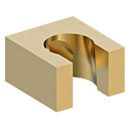 Brausehalter, eckig gold matt