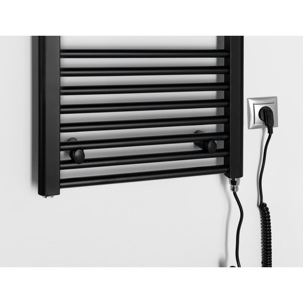 DIRECT-E Elektrischer Badheizkörper, gerade, 450x960 mm, 300 W, Schwarz