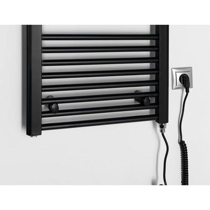 DIRECT-E Elektrischer Badheizkörper, gerade, 450x960 mm, 300 W, Schwarz