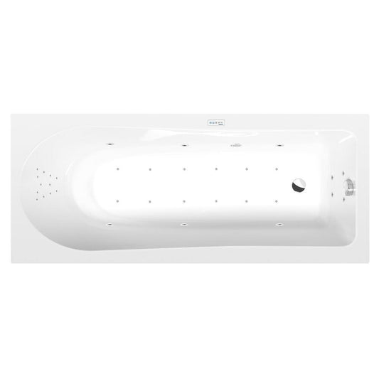 LISA Whirlpool-Badewanne, 170x70x47cm, Highline Hydro-Air, Chrom