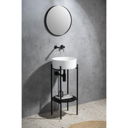 THIN Waschtisch Ø38 cm, Weiß matt