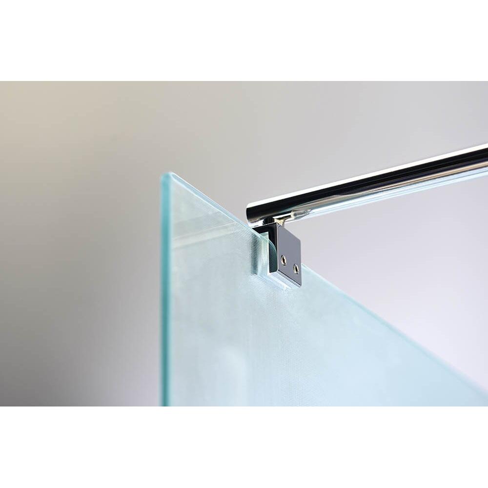 WALK-IN Glaswand (Dekorglas) mit Stütze, 1-teilig, 1100 mm