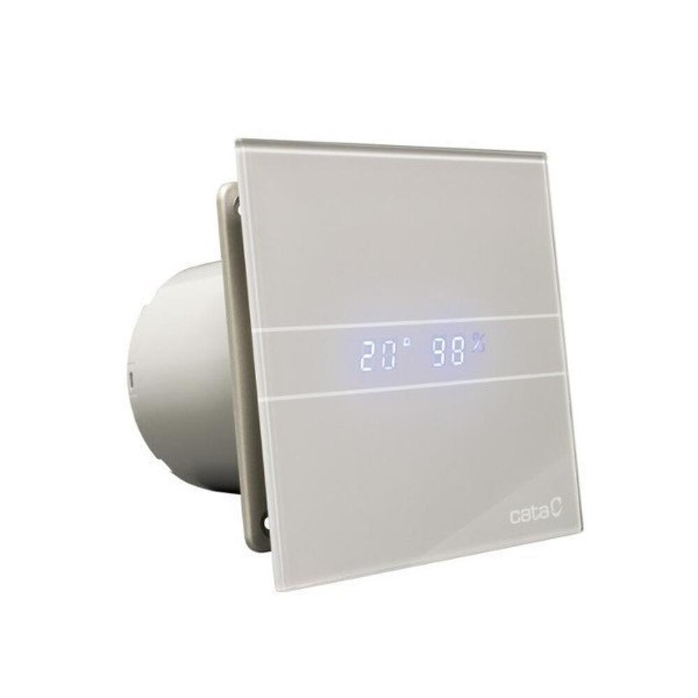 E-100 GTH axial Badventilator mit Automat, 8W, Rohrleitung 100mm, silber