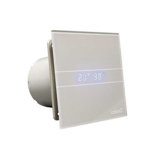 E-100 GTH axial Badventilator mit Automat, 8W, Rohrleitung 100mm, silber