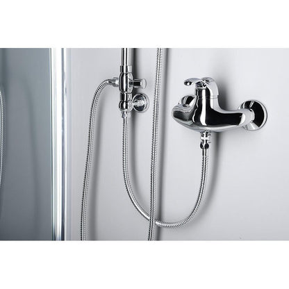 VANITY Duschsäule mit Armaturenanschluss, Kopf- und Handbrause, Chrom