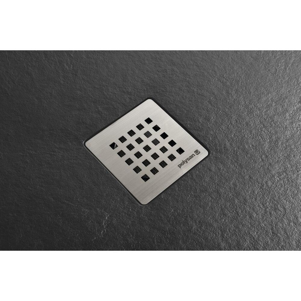 TRENECA Gussmarmor-Duschwanne 140x90cm, schwarz matt