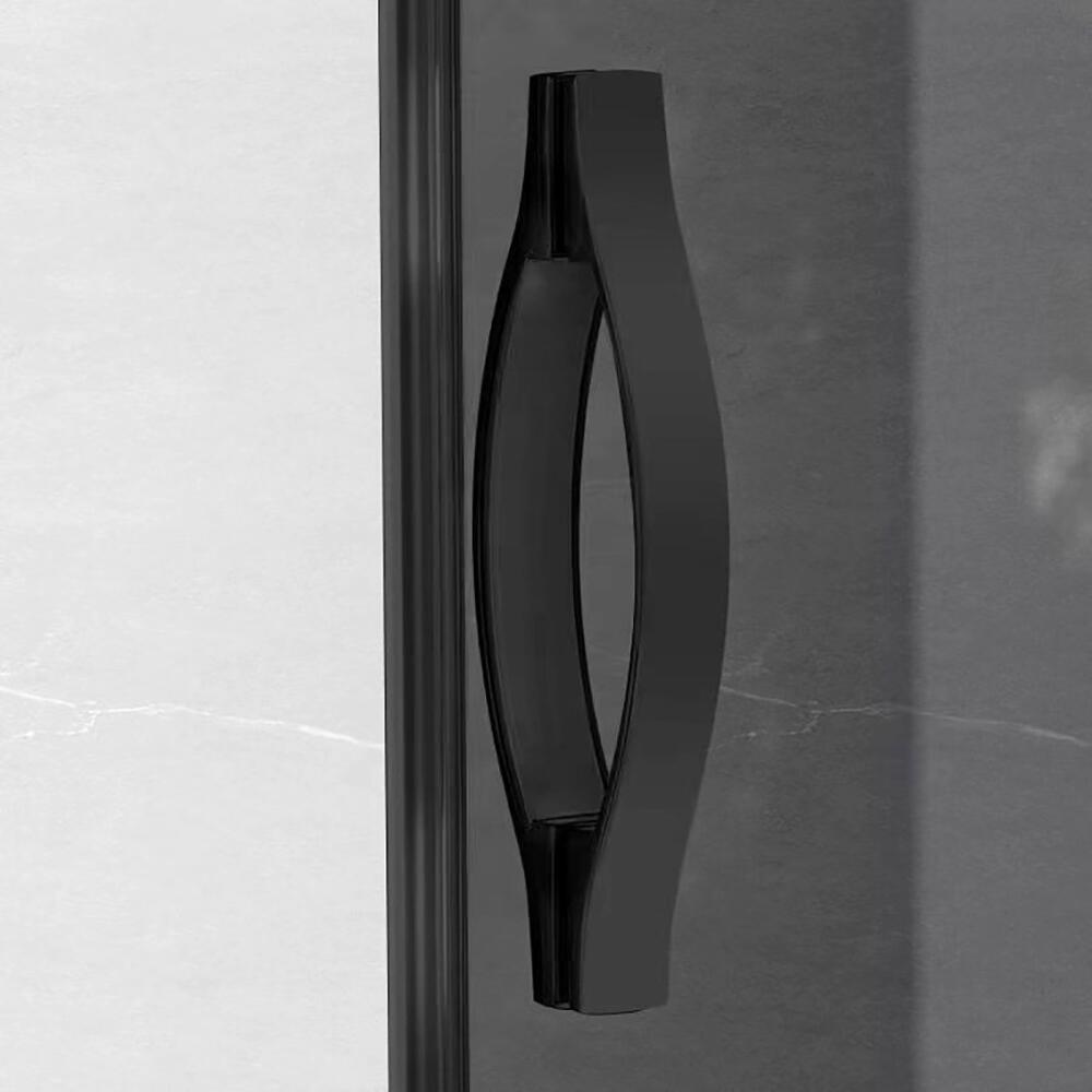 SIGMA SIMPLY BLACK Eck-Duschabtrennung, 1100x1100 mm, Eckeinstieg, Klarglas