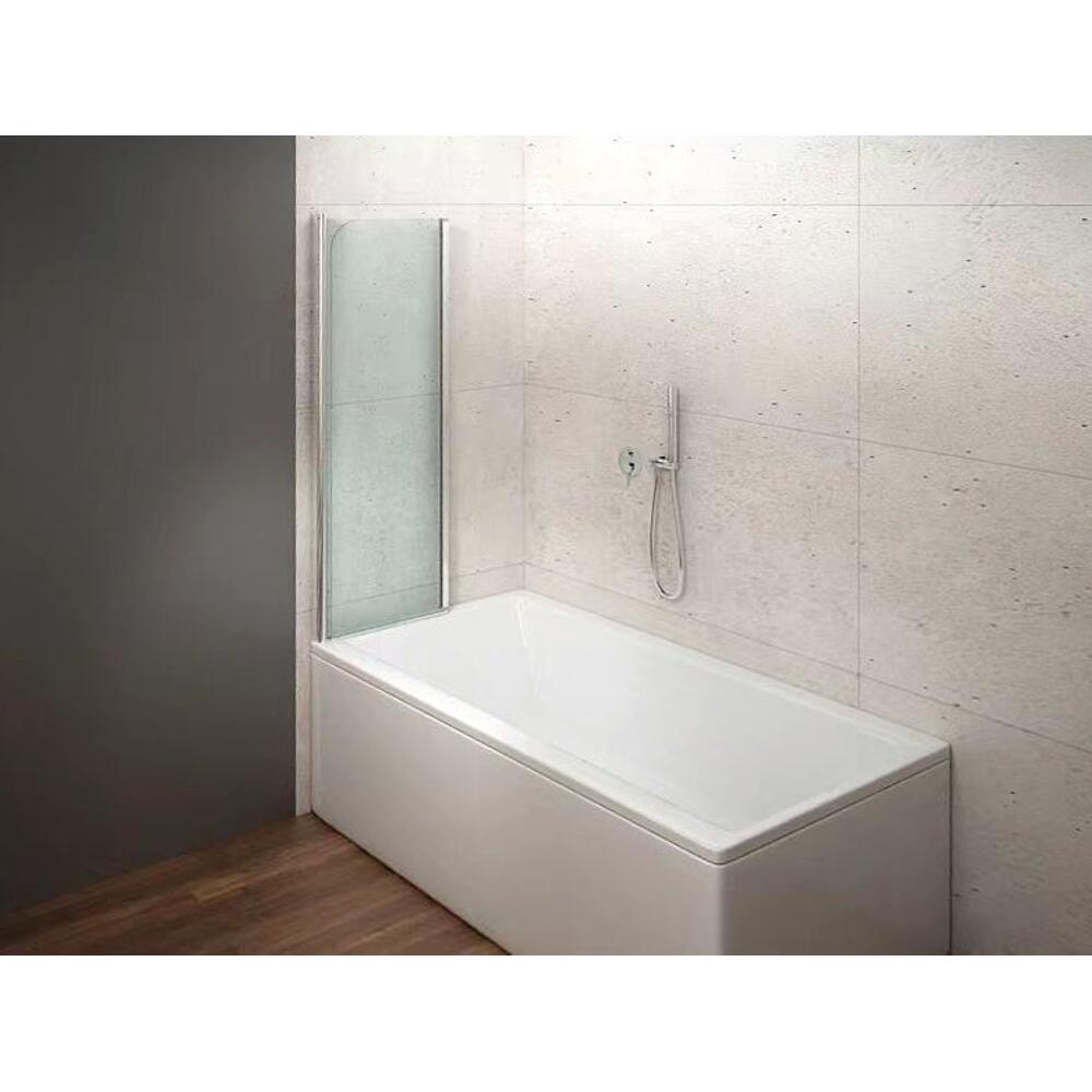 WILA Wannenabtrennung 900x1400mm, Chrom, Klarglas