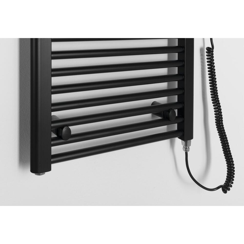 DIRECT-E Elektrischer Badheizkörper, gerade, 450x1320 mm, 400 W, Schwarz