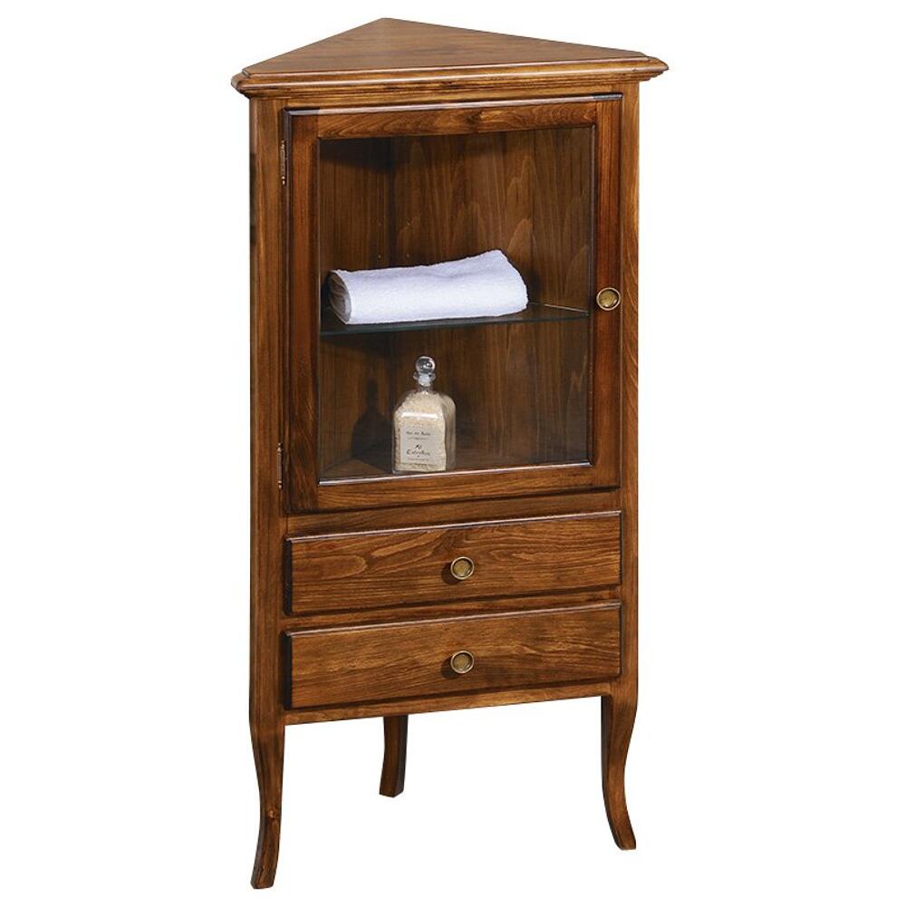 RETRO Eckschrank 60x120x47cm, Buche, links