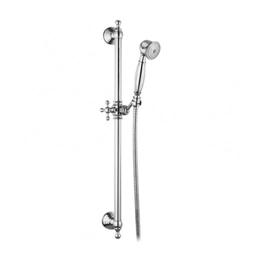 SLIDING Brausestange, mit Brauseschlauch und Handbrause, Chrom
