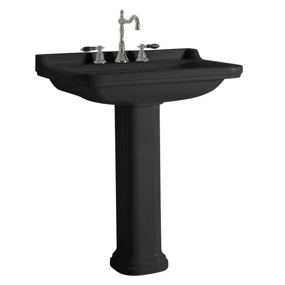 WALDORF Keramik-Waschtisch 80x55cm, schwarz matt