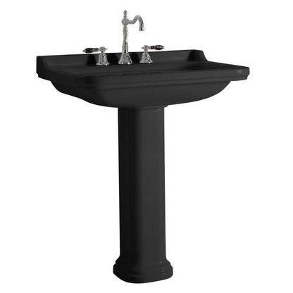 WALDORF Keramik-Waschtisch 80x55cm, schwarz matt