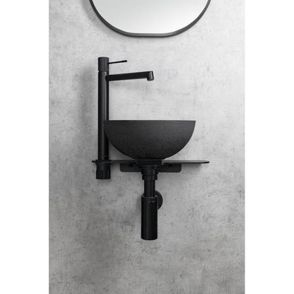 MINOR Betonwaschbecken zum Aufsetzen, Durchmesser 26cm, Anthrazit matt