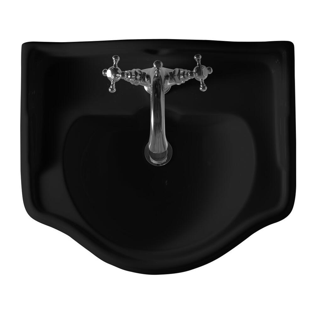 RETRO Keramik-Waschtisch 56x46,5cm, schwarz matt
