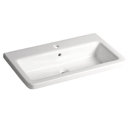CITY Keramik-Waschbecken 80x45cm, weiss