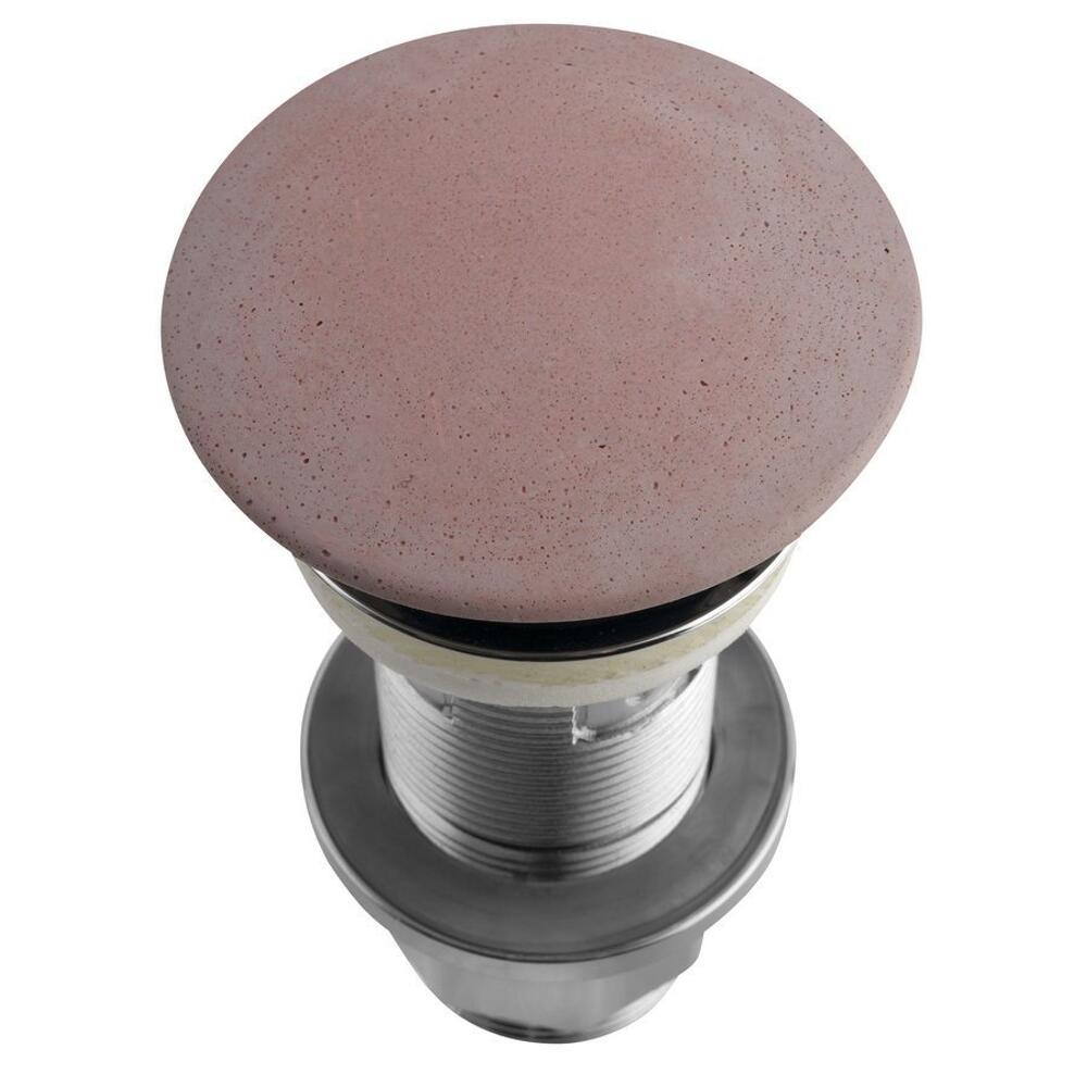 Waschbecken-Ablaufgarnitur 5/4", klick-klack, Beton-Stopfen, 10-80mm, Rosa matt