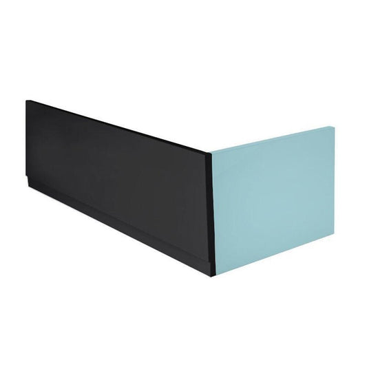 COUVERT Frontschürze 170x52cm, Schwarz matt, Links