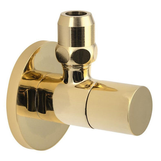Eckventil mit Nuss, Rund, 1/2"x 3/8", Gold