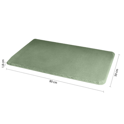 FUZZY Badematte, 50x80cm, 100% Polyester,Anti-Rutsch, Grün