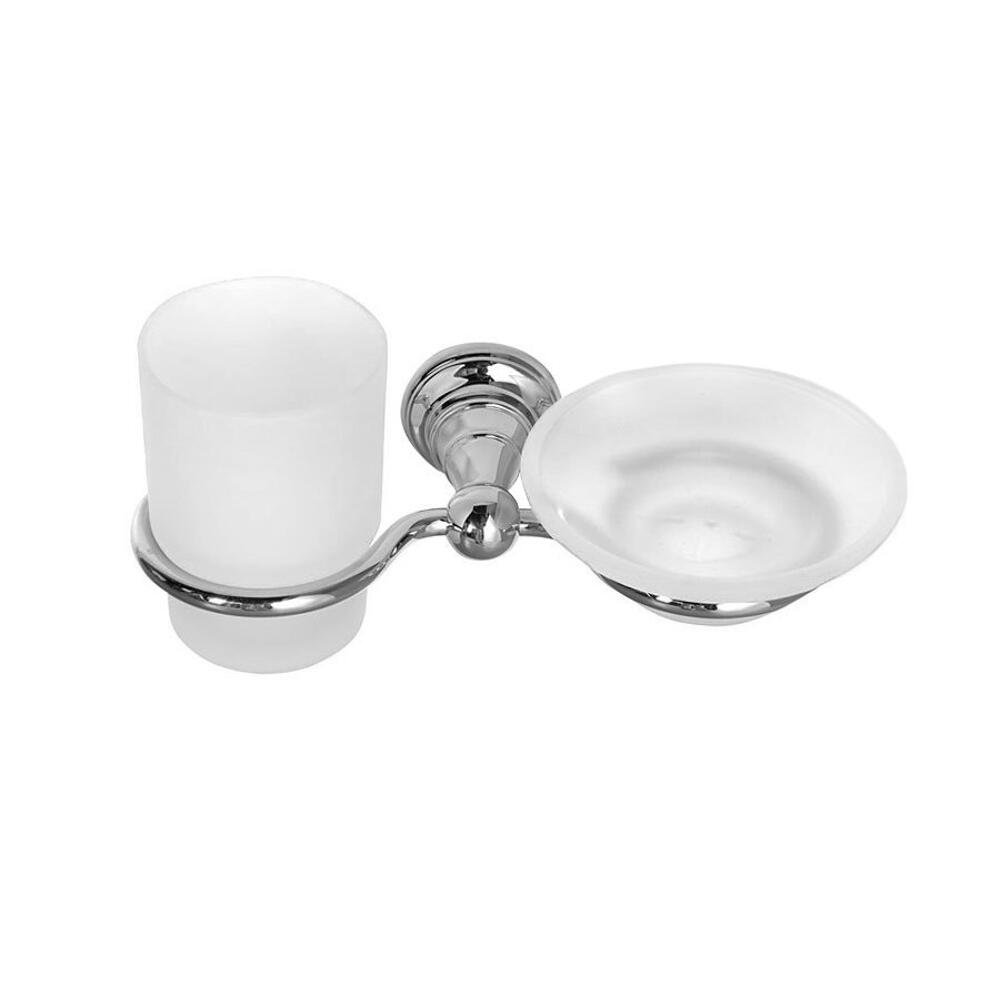 DIAMOND Seifenschale, Milchglas, Chrom