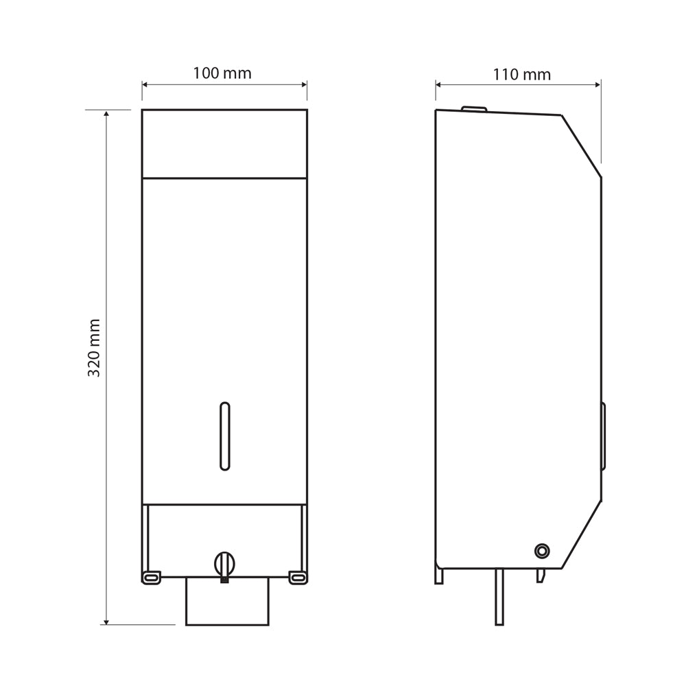Seifenspender 1100ml, Edelstahl matt
