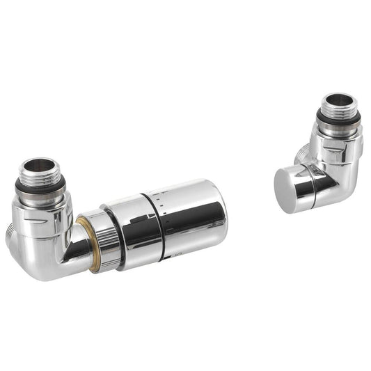 CORNER Thermostat-Anschlusset, links, Chrom