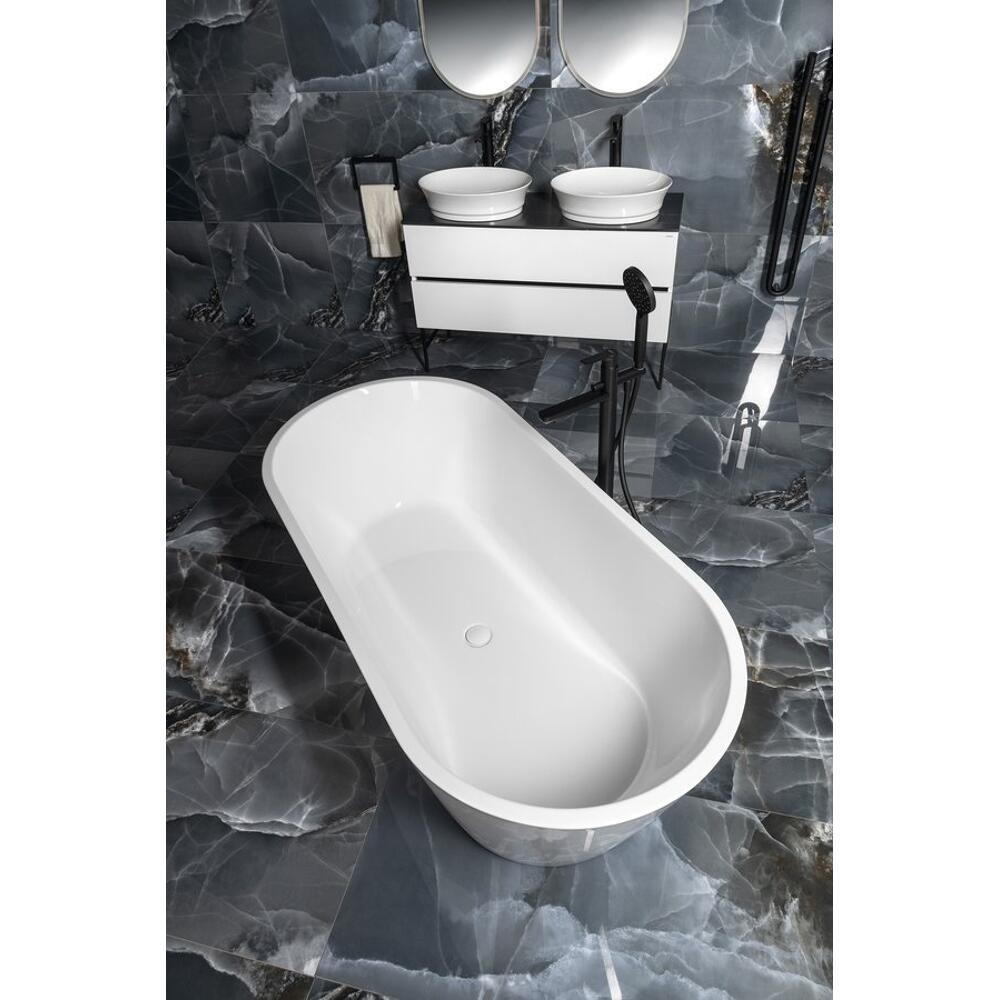 AZRA freistehende Badewanne 170x80x58cm, Weiß