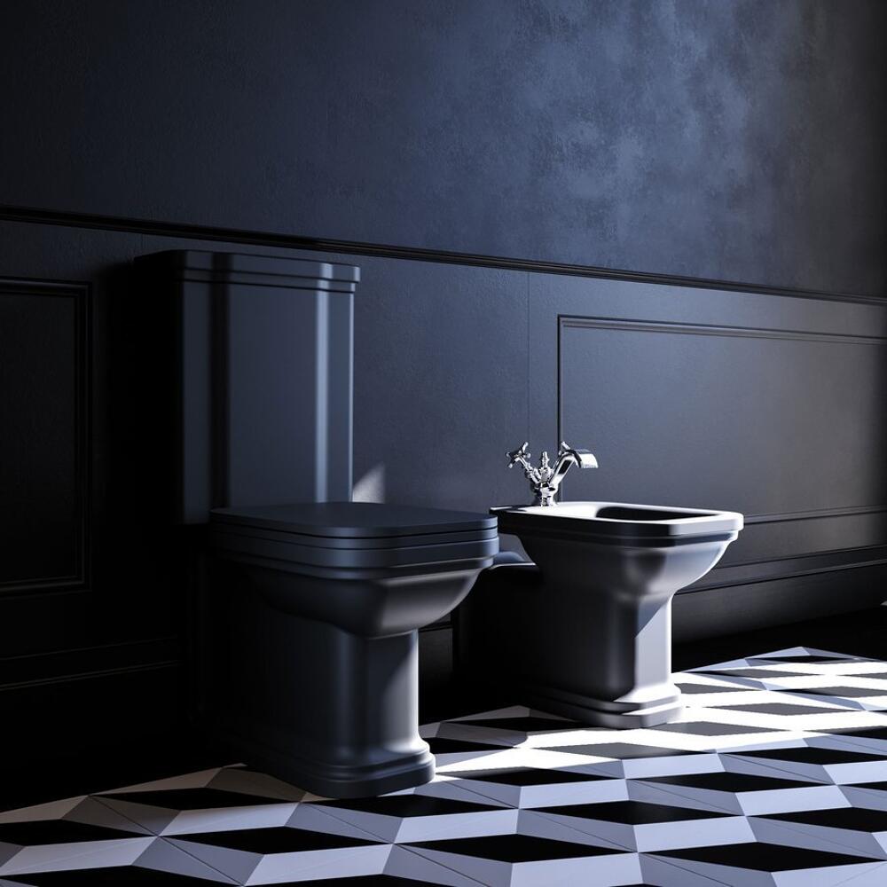 WALDORF Bidet 37x65cm, schwarz matt