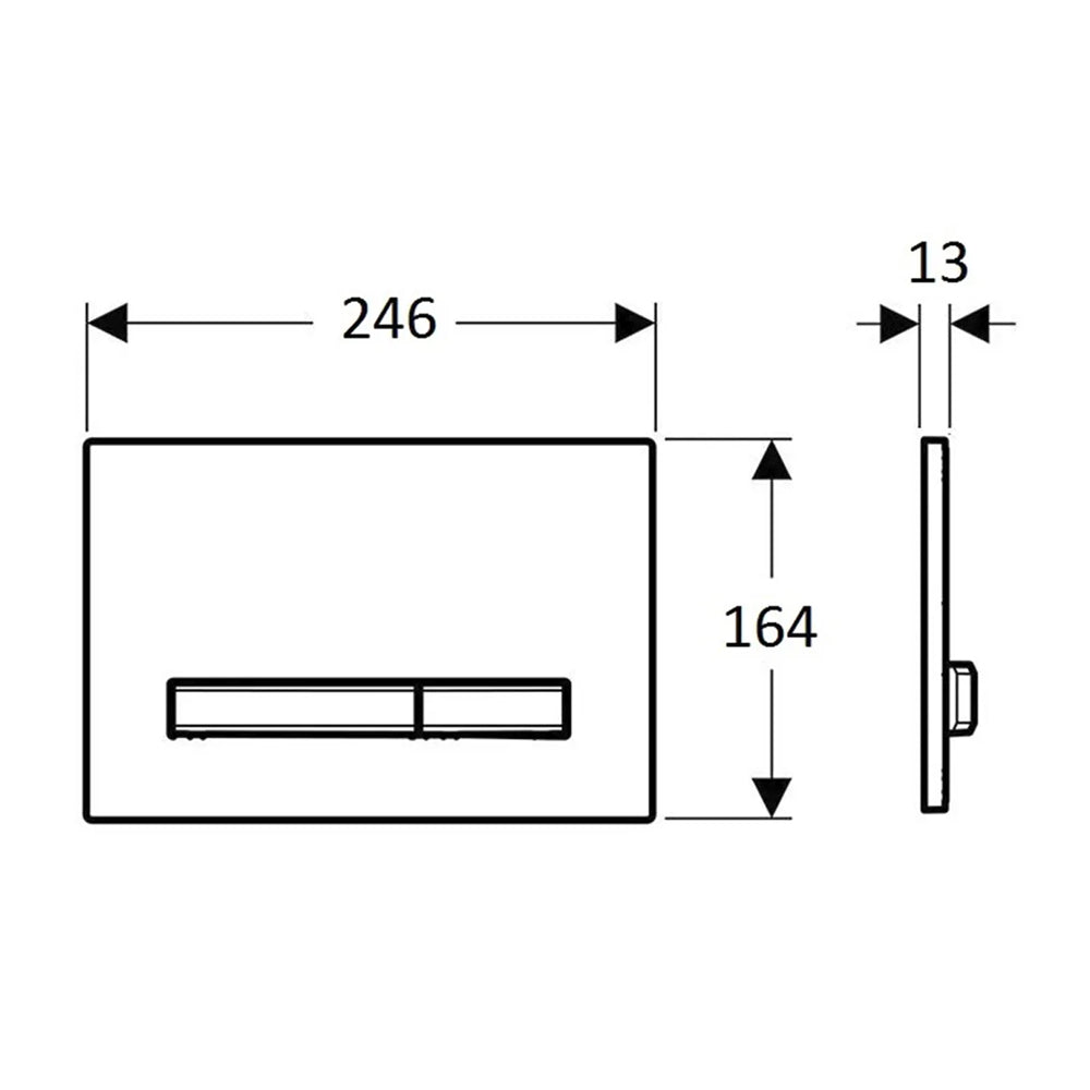 GEBERIT SIGMA50 Dual Betätigungsplatte, weiß/roségold