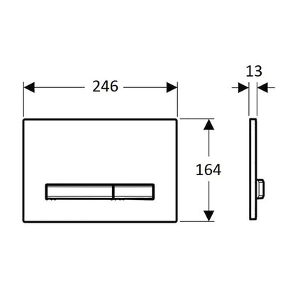 GEBERIT SIGMA50 Dual Betätigungsplatte, weiß/roségold