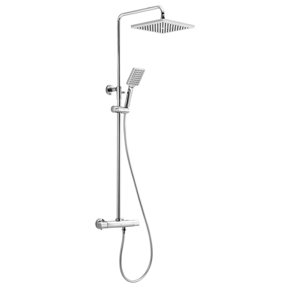 DARK Duschsäule mit Thermostat-Armatur, Chrom
