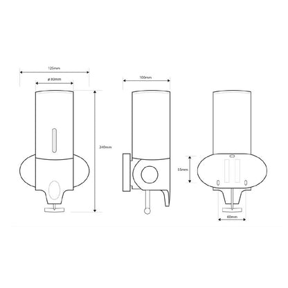Seifenspender 350ml, Edelstahl matt