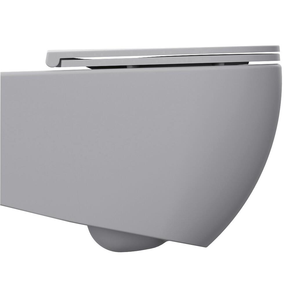 INFINITY Hänge-WC,spülrandlos, 36,5x53cm, stone grey