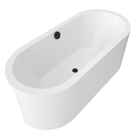 VIVA O MONOLITH Ovale Badewanne 170x75x60cm, weiß