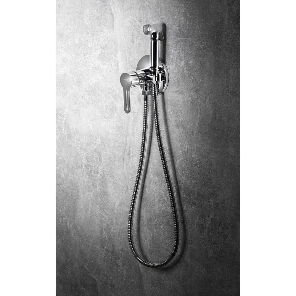 Unterputz-Armatur mit WC-Handbrause, rund, Chrom