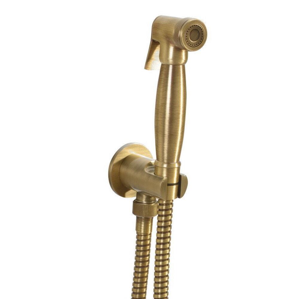Bidetbrause, Retro-Stil, Schlauch und Brausehalter mit Duschanschluss, Bronze