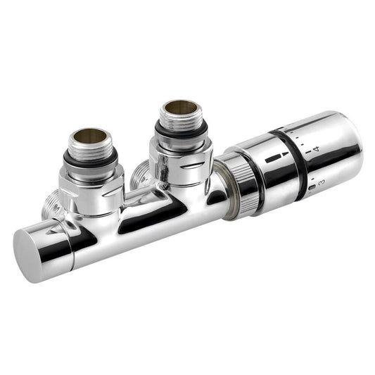 TWIN Thermostat-Anschlusset für Mittelanschluss, 50mm, Chrom