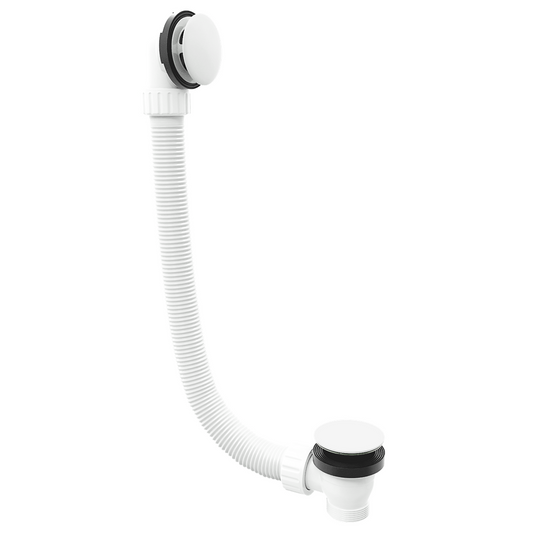 Ablaufgarnitur, klick-klack, Länge 1200mm, Stopfen 72mm, weiss