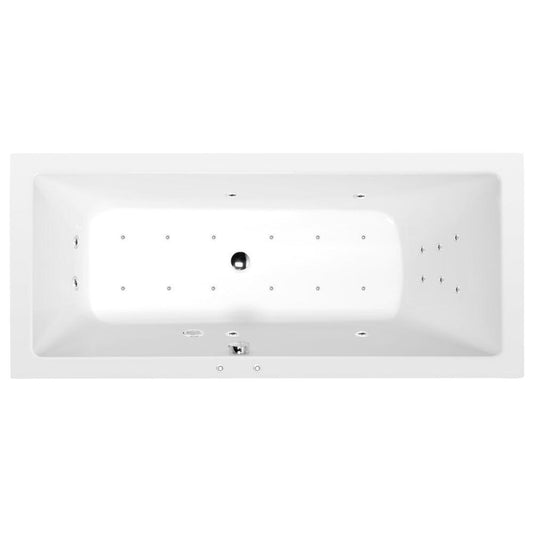 MIMOA Whirlpool-Badewanne,170x80x39cm, Attraction Hydro-Air, Chrom