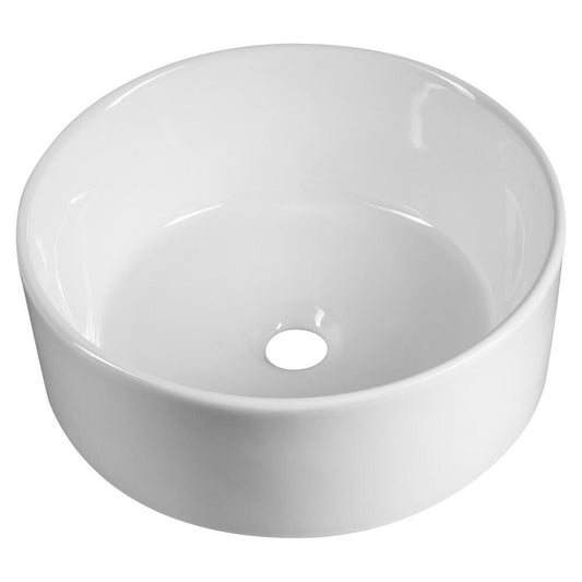 Keramik-Waschbecken zum Aufsetzen, Durch. 40cm, Weiß