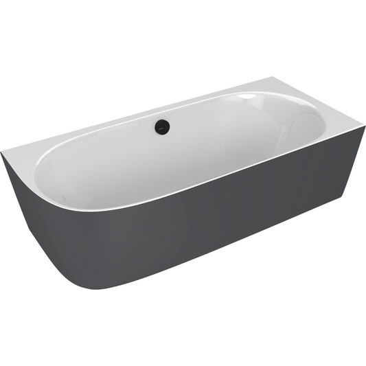 SUSSI R Freistehende Badewanne 160x70x50cm, weiß/Anthrazit matt