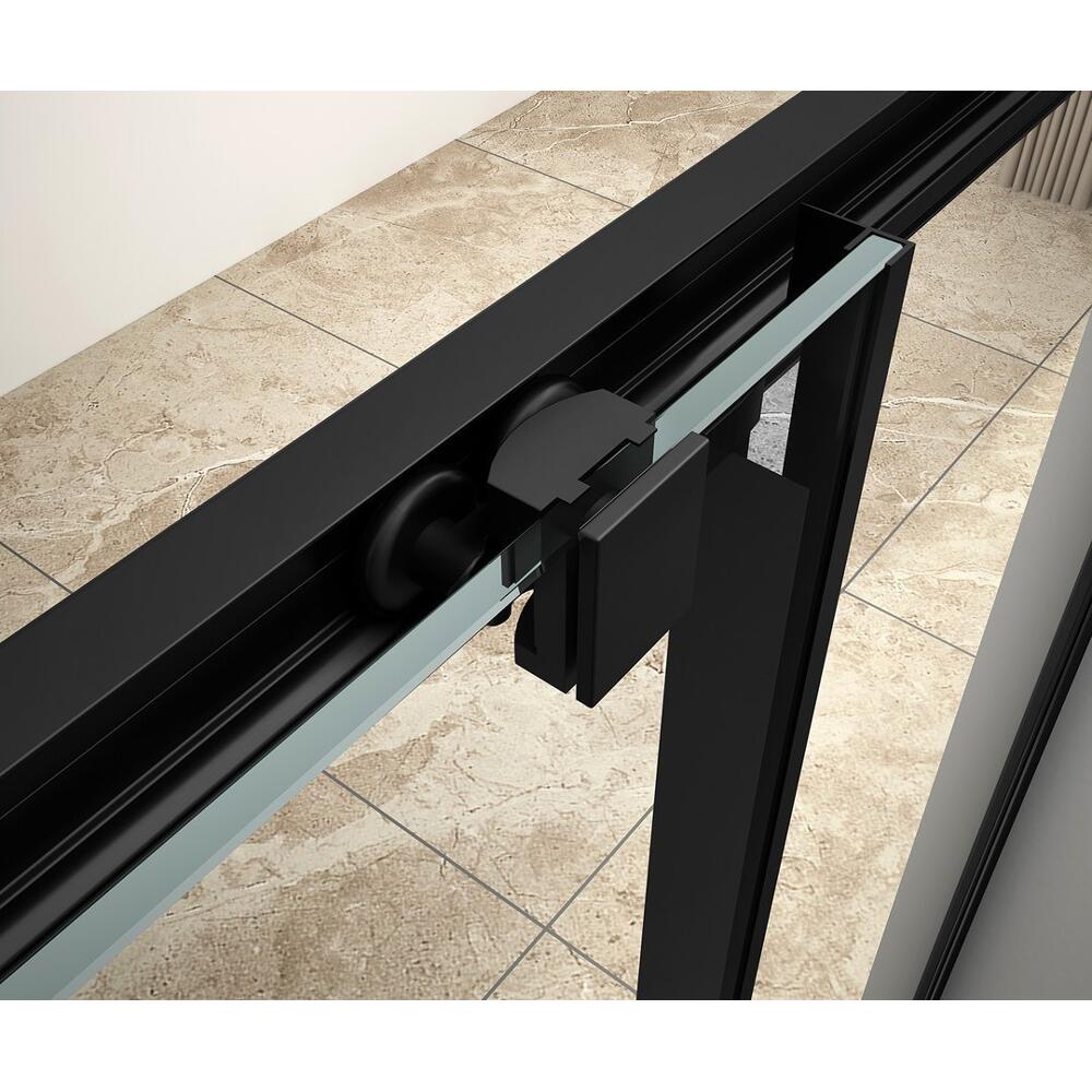 AGGA BLACK Duschabtrennung Quadrat 800x800mm, Klarglas