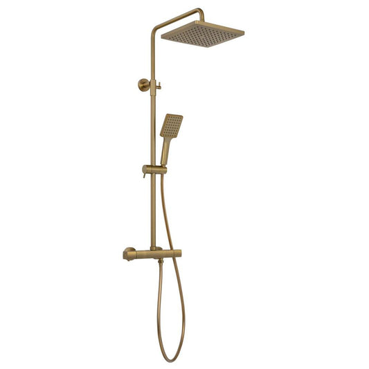 DAKAR Duschsäule mit Thermostat-Armatur, Gold matt