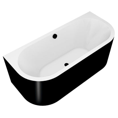 VIVA D MONOLITH Acryl-Badewanne 180x75x60cm, weiß/schwarz