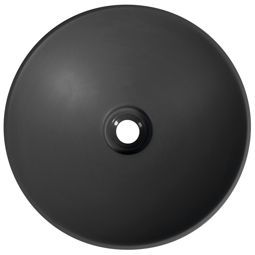 VERTO Einbauwaschtisch, Gussmarmor, Durch. 40,5cm, Anthrazit matt