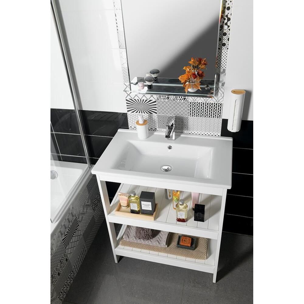 ZUNO 75 Keramik-Waschtisch 75x45cm, weiss