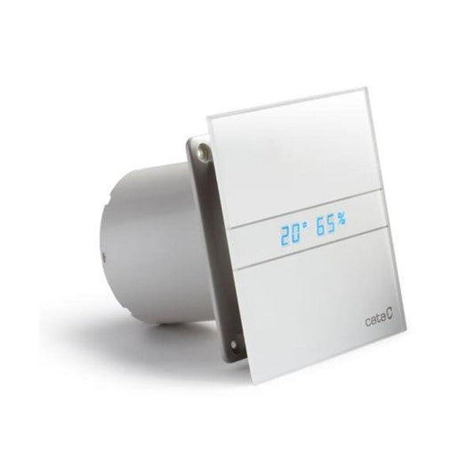 E-100 GTH Automatik Axial-Badlüfter, 4W/8W, Rohrleitung 100mm, Weiß