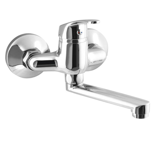 AQUALINE 35 Wannen Wand-Armatur, Abstand 100mm, flacher Auslauf 120mm, Chrom